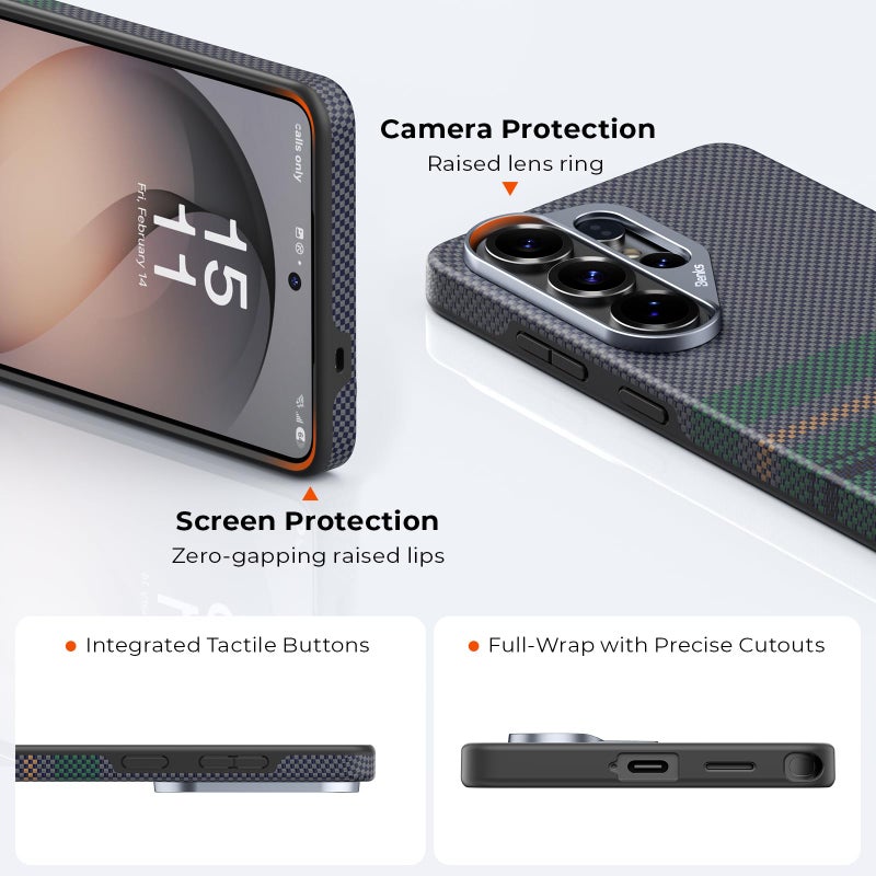 Benks حافظة BENKS S26 Ultra، حافظة Aurora ArmorPro لهاتف Samsung Galaxy S26 Ultra، حافظة واقية بمعيار عسكري متوافقة مع MagSafe، مصنوعة من ألياف دو بونت كيفلار الأراميد وTPU، حماية كاميرا من الألمنيوم - Image 3