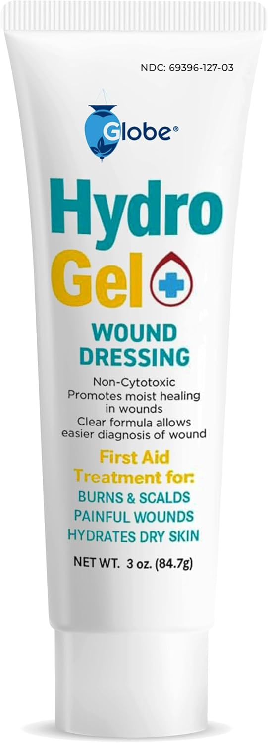 Globe 3 oz Tube Hydrogel First Aid Wound Dressing Antiseptic Gel for Minor Cuts Wounds Scrapes Rashes Sunburns  Skin Irritations Soothing  Moisturizing Solution Rapid  Active Protection - Image 1