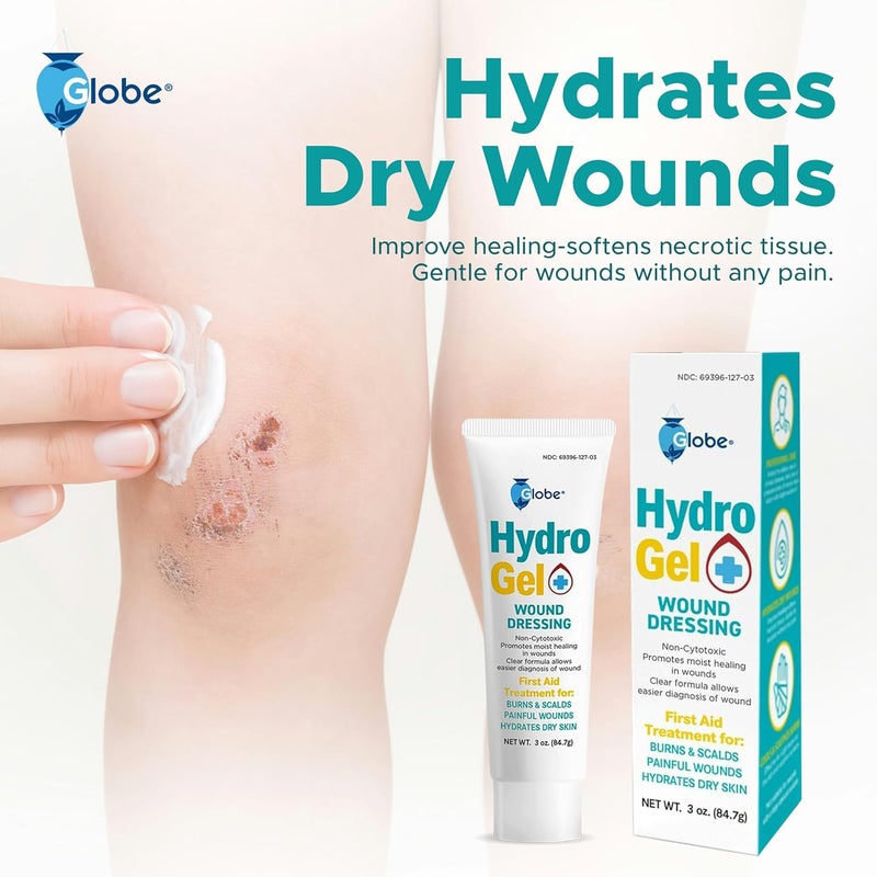 Globe 3 oz Tube Hydrogel First Aid Wound Dressing Antiseptic Gel for Minor Cuts Wounds Scrapes Rashes Sunburns  Skin Irritations Soothing  Moisturizing Solution Rapid  Active Protection - Image 5