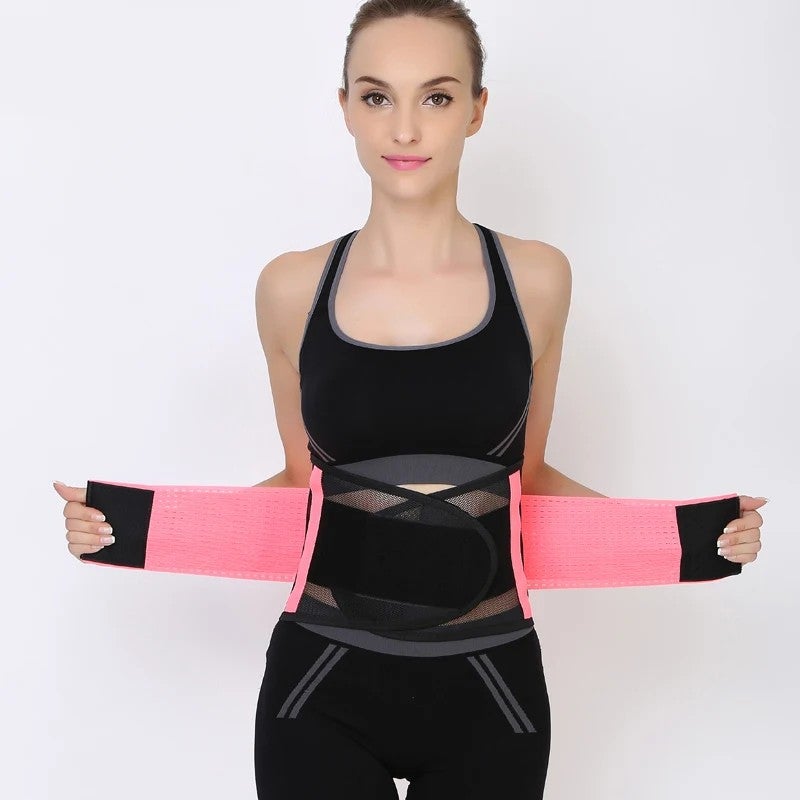 Bluejw Breathable Waist Trimmer Belt - Adjustable Thin Waist Trainer Brace for Sports & Slimming - Image 1