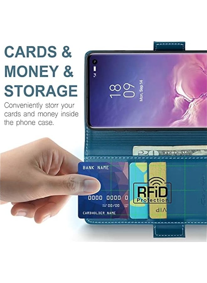 Generic - Samsung Galaxy S10 Wallet Case - Fashion Blue - Image 1