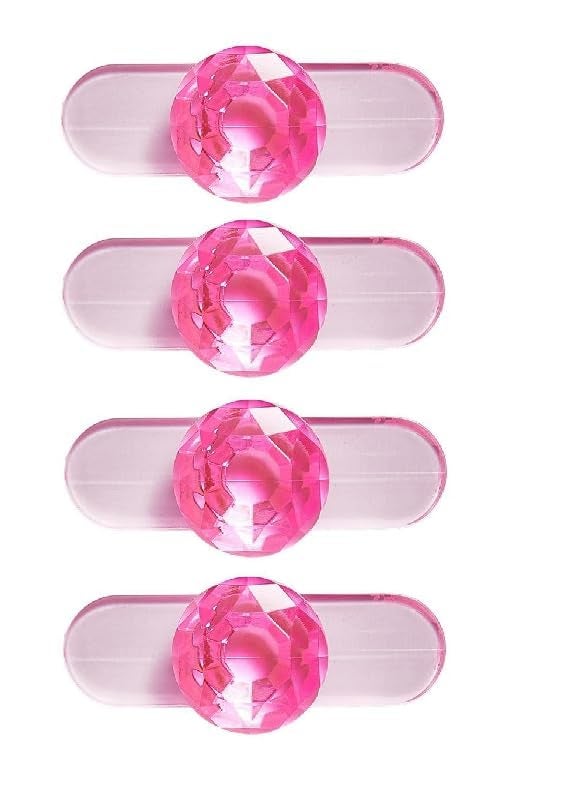 Gopendra Gopendra ABS Plastic 4 Pcs PunchFree Crystal Drawer Handle SelfAdhesive Acrylic Transparent Cabinet Wardrobe Furniture Pulls Hooks Knobs 4pcs 