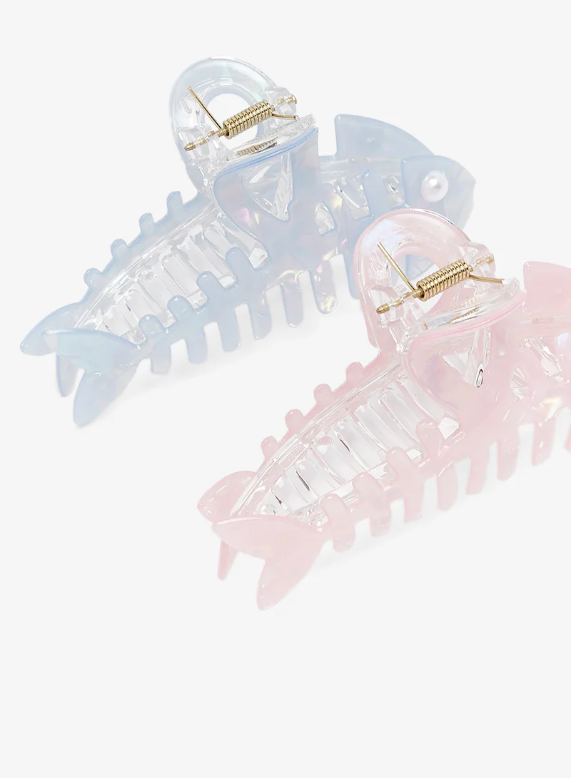Ginger 2PK Pastel Fish Hair Claw