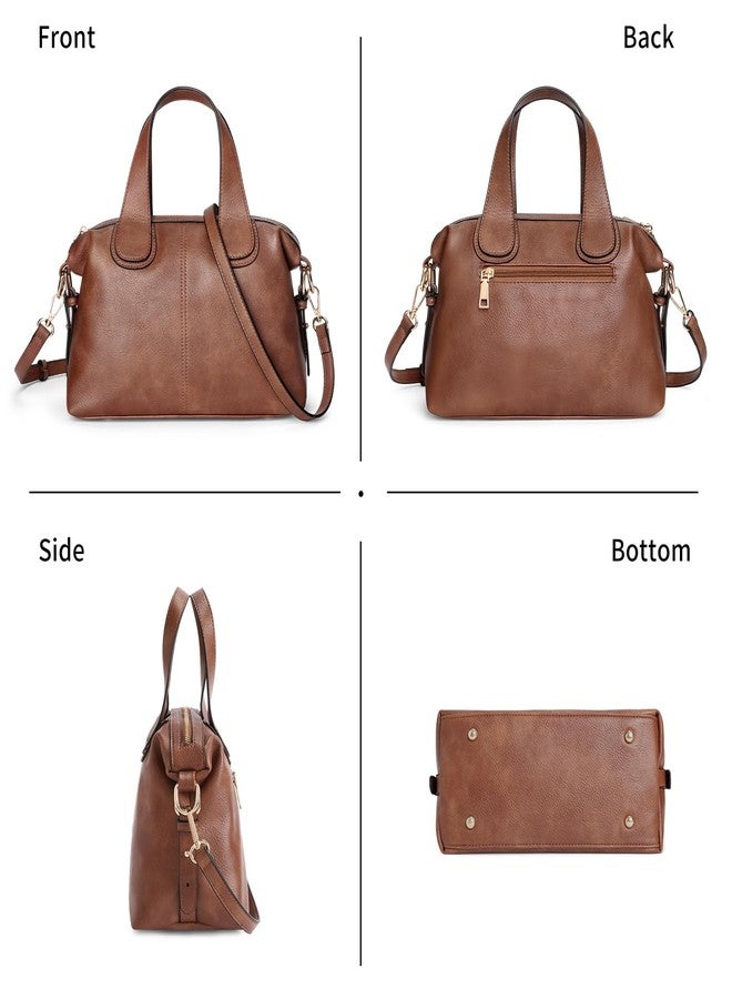 FALAN MULE Satchel Tote Bag Top Handle Handbag Designer Crossbody Bag Vegan Leather Shoulder Purse with Adjustable Strap - Image 3