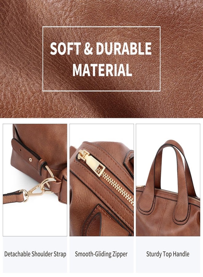 FALAN MULE Satchel Tote Bag Top Handle Handbag Designer Crossbody Bag Vegan Leather Shoulder Purse with Adjustable Strap - Image 4