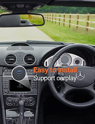 OBVIS USB Type C 3.0 and USB 3.0 Male to Female Flush Mount Cable Waterproof Kit Accessories Car Dash Panel Mount Adapter Converter Extension Extender for Car Boat Motorcycle Motorbike 3 Feet - Image 2