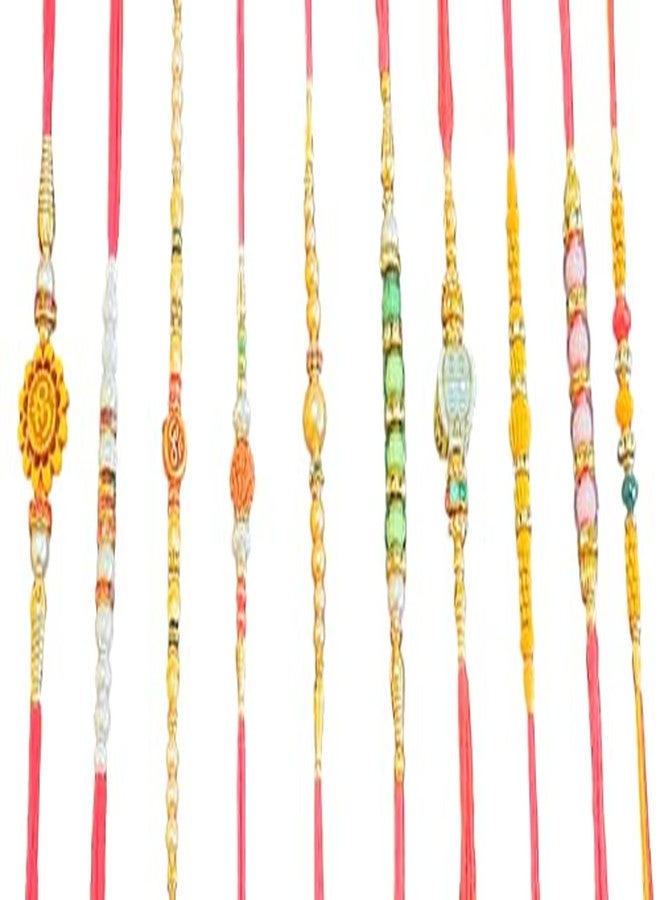 Agnirva Rakhi Combo Dora Rakhi Set of 10 Rakhi for Brothers with Roli - Image 3