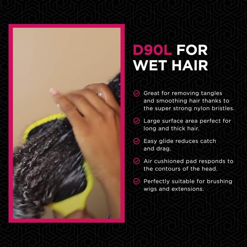 Denman Ultimate Detangling Hair Brush - Wet & Dry Detangler Brush for Long Hair, Wigs & Extensions - Ideal Hair Brushes for Women and Men, D90L Cherry Blossom - Image 3