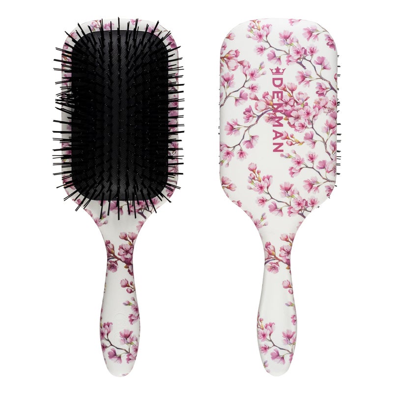 Denman Ultimate Detangling Hair Brush - Wet & Dry Detangler Brush for Long Hair, Wigs & Extensions - Ideal Hair Brushes for Women and Men, D90L Cherry Blossom - Image 1