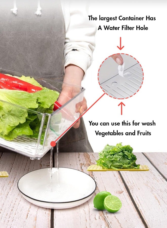  متجر جليكسن مجموعة 10 صناديق تخزين شفافة قابلة للتكديس – منظمات طعام بلاستيكية للثلاجة والمخزن - Image 2