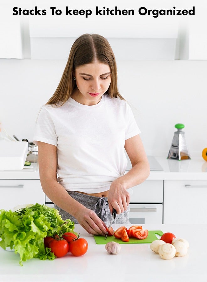  متجر جليكسن مجموعة 10 صناديق تخزين شفافة قابلة للتكديس – منظمات طعام بلاستيكية للثلاجة والمخزن - Image 3