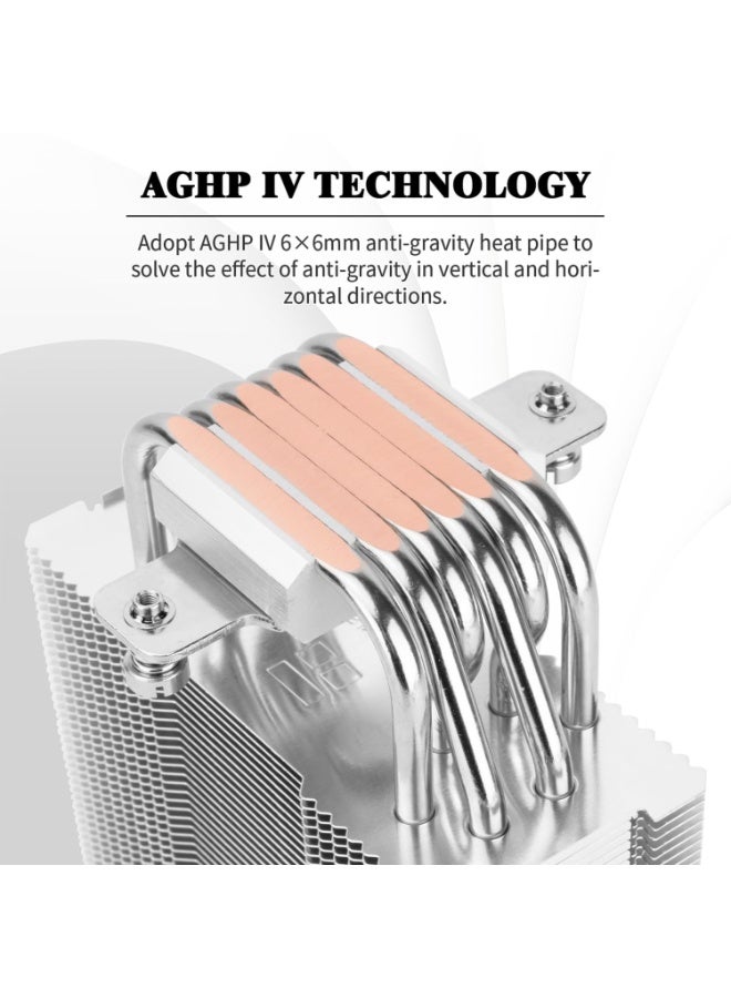 Thermalright cpu cooler ARGB am5 Burst Assassin 120 SE ARGB CPU Cooler, 6 Heat Pipes Heatsink Cooler, 12cm PWM Fan CPU Air Cooler, AGHP Technology, for Intel LGA1851/1700/115X/1200，AMD  AM5 AM4 - Image 2