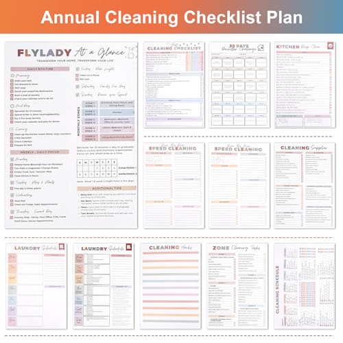 FASBET 2pcs Adhd Cleaning Planner for Adults Women Teens Adhd Cleaning and Organizing Planner Cleaning Schedule and Checklist Notebook List Daily Weekly Monthly for Home Chore Chart Adhd Daily Planner - Image 3