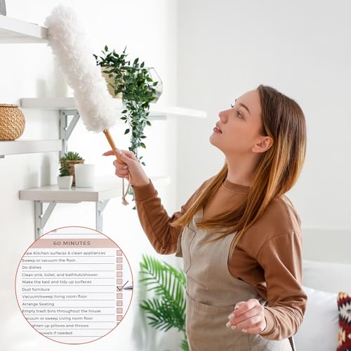 FASBET 2pcs Adhd Cleaning Planner for Adults Women Teens Adhd Cleaning and Organizing Planner Cleaning Schedule and Checklist Notebook List Daily Weekly Monthly for Home Chore Chart Adhd Daily Planner - Image 5