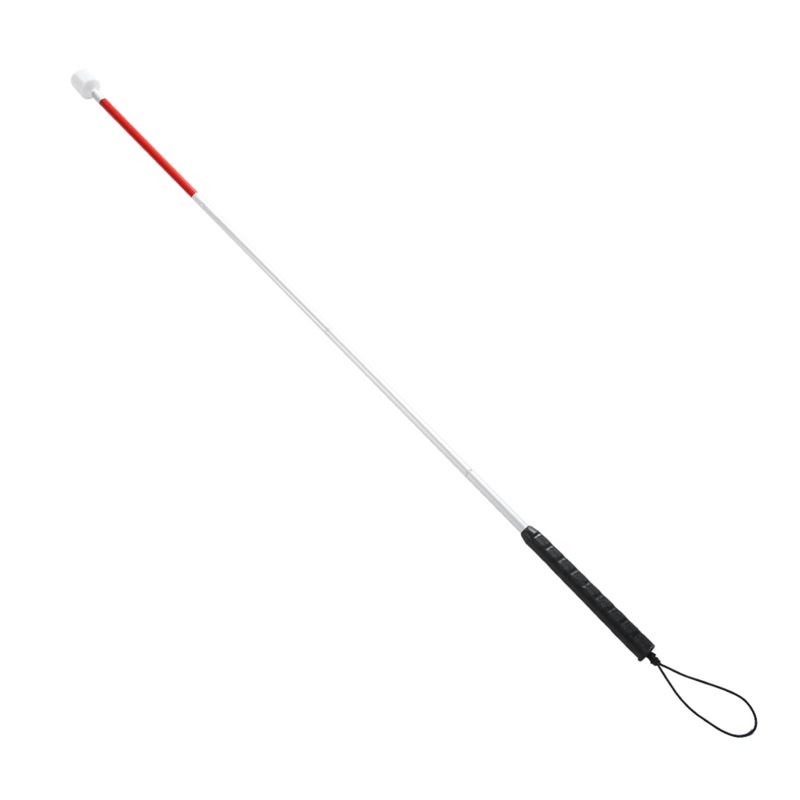 Folding Walking Stick Lightweight Aluminum Alloy Anti-Shock Guide Cane - Anti-Slip Comfortable Grip Portable Walking Cane for Blind People Daily Use - Image 3