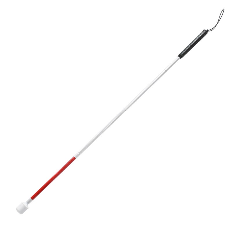 Folding Walking Stick Lightweight Aluminum Alloy Anti-Shock Guide Cane - Anti-Slip Comfortable Grip Portable Walking Cane for Blind People Daily Use - Image 1