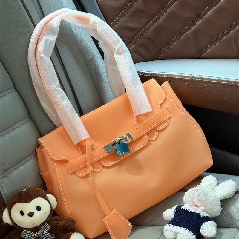 Women's Korean Style Translucent Jelly Crossbody Tote Bag, Large Capacity - Image 2