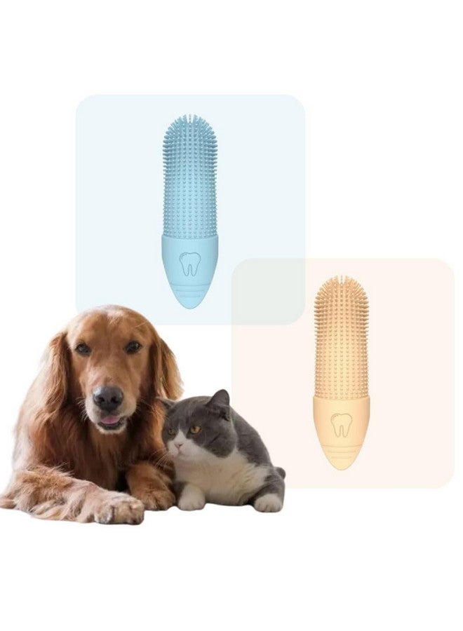 Generic 360° Pet Finger Toothbrush for Dogs & Cats, Soft Silicone Finger Toothbrush for Small Breeds, Puppy & Kitten Dental Care, BPA-Free, Gentle Cleaning, Travel-Friendly Design (2-Pack)  - Image 4