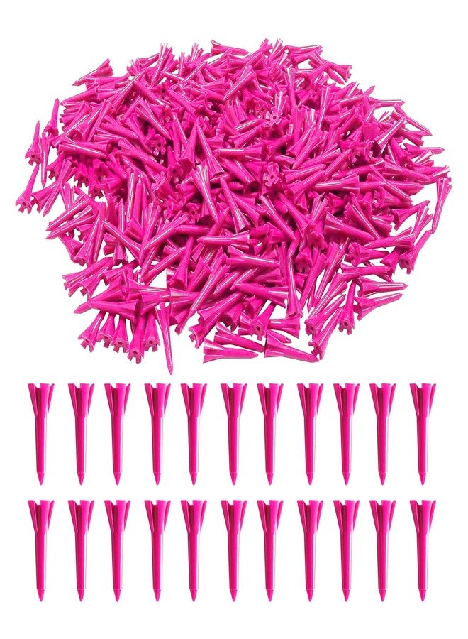 GKandi Golf Tees 5 Prong Design Plastic Short Golf Tees 1 1/2 Inch Bulk for Women Men Ladies Clubs Golf Balls 50/100/200 Count White Blue (Pink, 50pcs) - Image 1