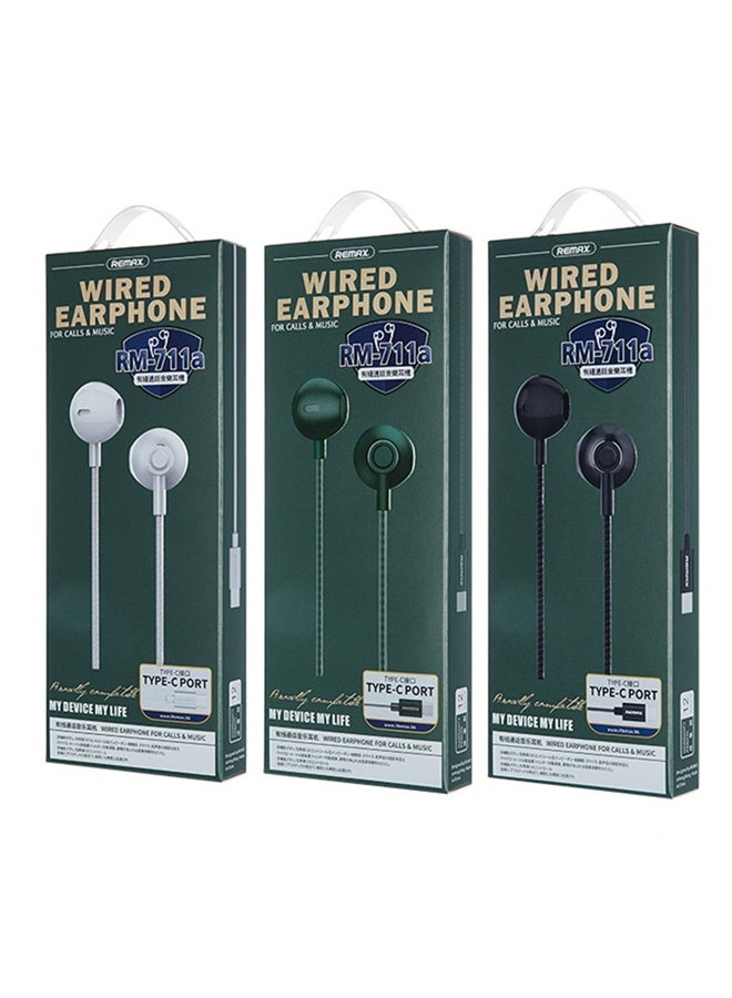 REMAX RM-711a USB-C Wired In-Ear Earphones, HD Stereo With Mic, Durable In-Ear Earbuds (Blue) - Image 3