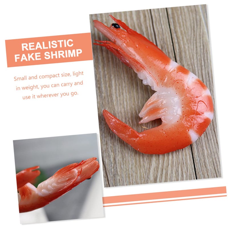 9Pcs Artificial Shrimp Lures Realistic Fishing Bait Simulation Decor Party Props - Image 4