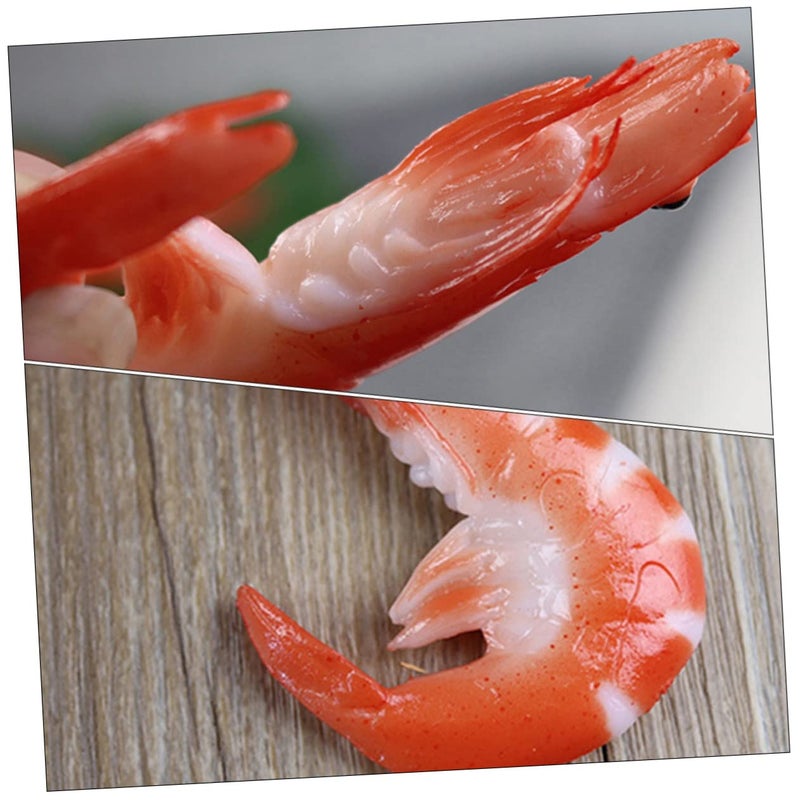 9Pcs Artificial Shrimp Lures Realistic Fishing Bait Simulation Decor Party Props - Image 5