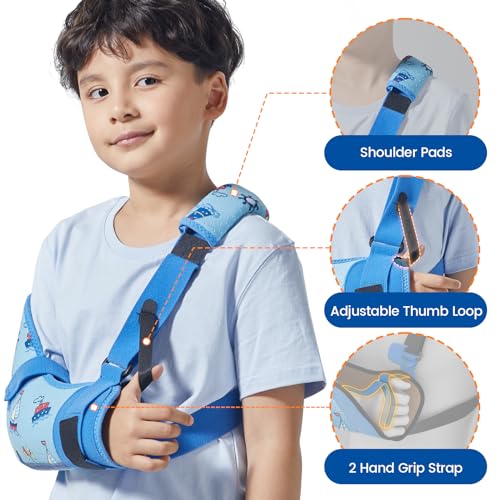 Willcom Kids Arm Shoulder Sling with Waist Strap, Immobilizer Brace Support for Broken Arm, Collarbone, Elbow, Wrist (Comfort Version, Left, XXS,19-23.5 inch) - Image 3
