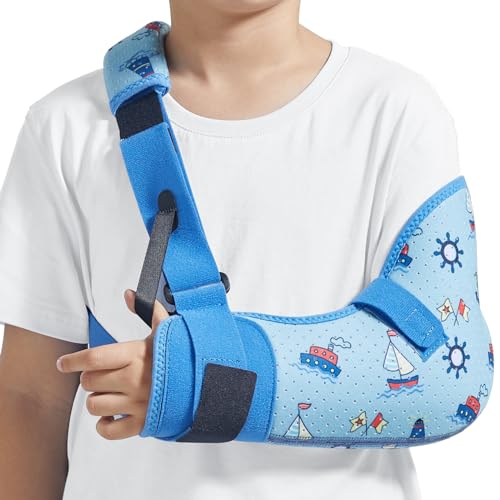 Willcom Kids Arm Shoulder Sling with Waist Strap, Immobilizer Brace Support for Broken Arm, Collarbone, Elbow, Wrist (Comfort Version, Left, XXS,19-23.5 inch) - Image 1