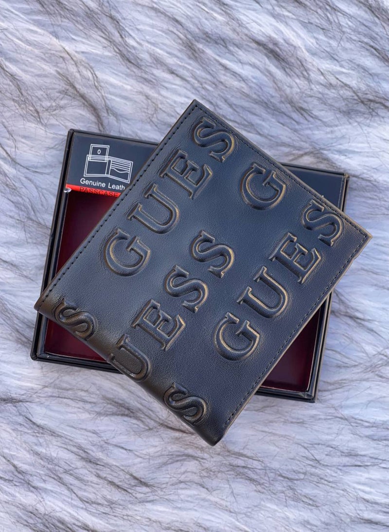 جس محفظة رجالي جلد طبيعي من Guess – تصميم أنيق وصغير – لون أسود كلاسيكي - Image 3