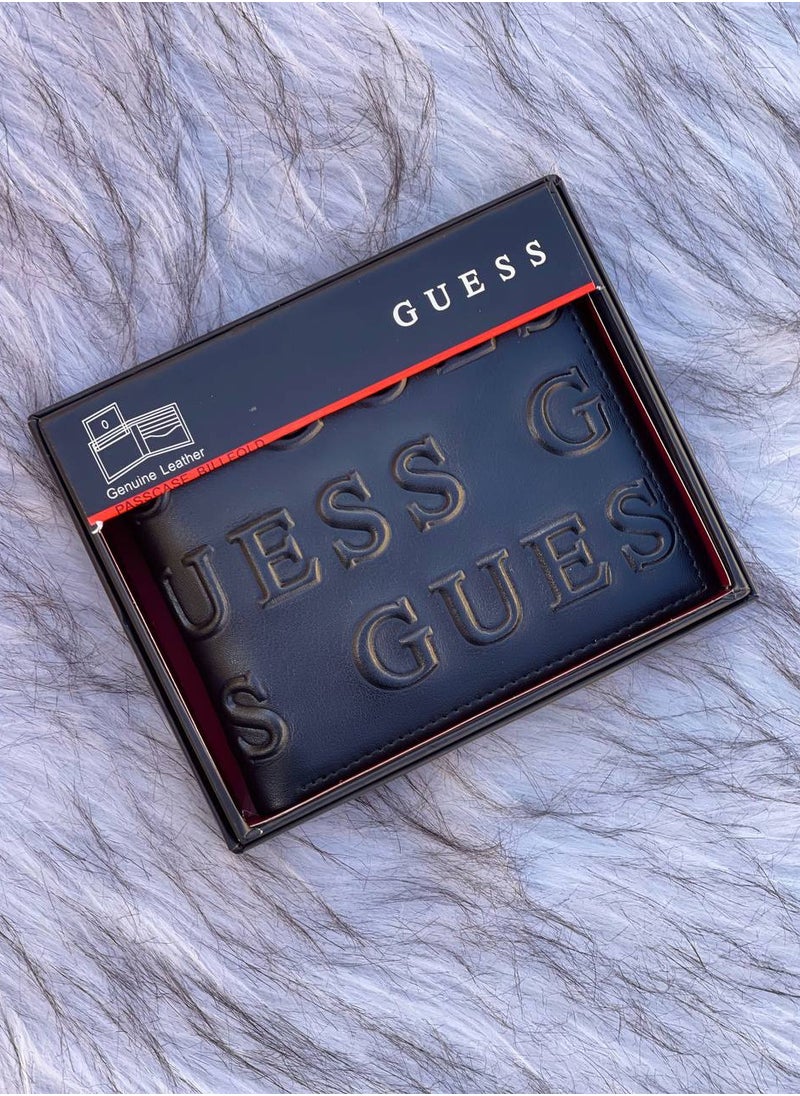 GUESS Luxury Men's Genuine Leather Wallet - Slim & Stylish Design - Card & Cash Slots - Lightweight & Comfortable - High Quality - Durable & Practical - Compact Wallet with Secure Protection - Classic Black  - Image 4