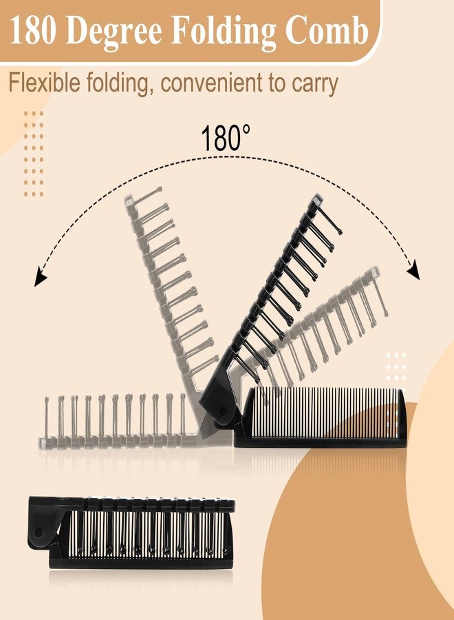 Zhjianup Foldable Hair Combs In Bulk, Individually Wrapped Black Folding Comb, Women Men Pocket Size Double Headed Mini Hair Brush Styling Tool for Travel Home Hotel Homeless Shelter Charity Church (5 Pack) - Image 3
