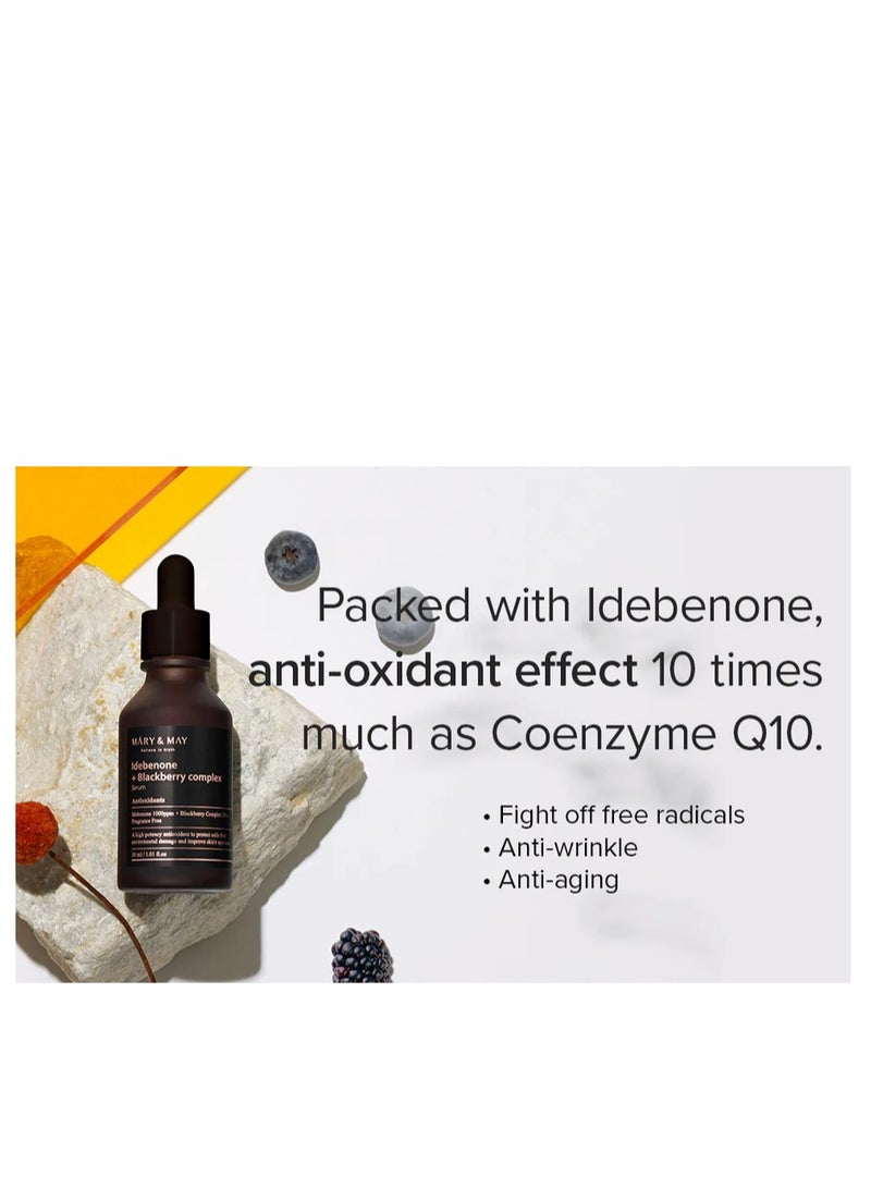MARY & MAY Mary&may Idebenone + Blackberry Complex Serum 30ml - Image 5