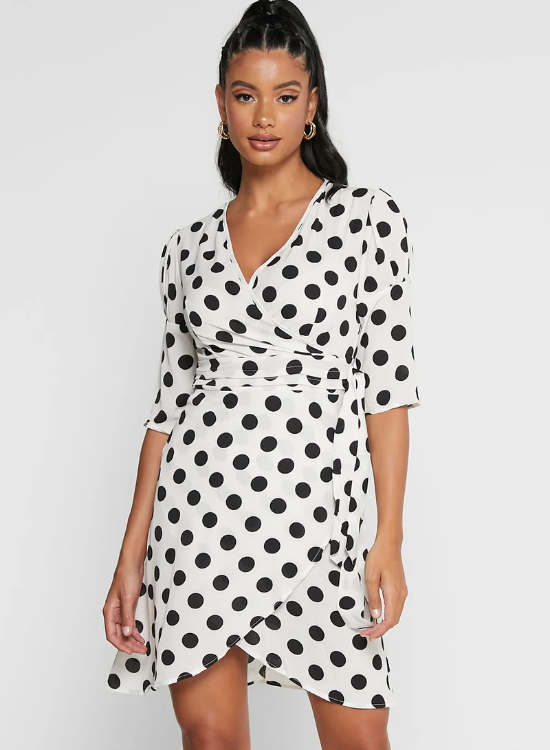 Ginger Polka Dot Wrap Dress