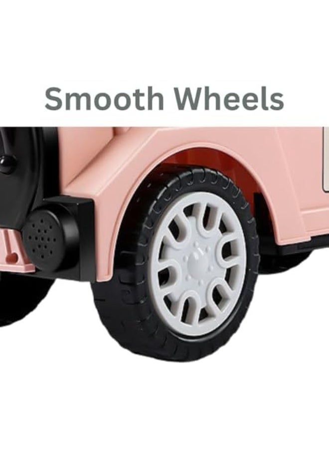 ترتيس قطار ألعاب للأطفال الصغار قابل للركوب مزود بمساحة تخزين وعجلات ناعمة | سيارة دفع للأولاد والبنات | لعبة ركوب مناسبة للاستخدام الداخلي والخارجي | لعبة ركوب متينة مصنوعة من البلاستيك للأطفال (أحمر) - Image 3