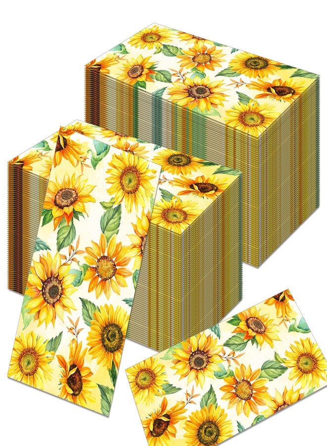 BHNACIER 40Pcs Sunflower Paper Napkins Sunflower Tissue Paper Sunflowers Disposable Hand Towels Sunflowers Napkin for Birthday Party Decorations Kitchen Dinner Wedding Holiday Tea Party Supplies - Image 1