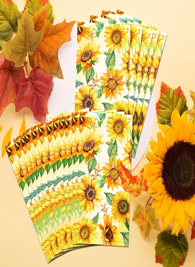 BHNACIER 40Pcs Sunflower Paper Napkins Sunflower Tissue Paper Sunflowers Disposable Hand Towels Sunflowers Napkin for Birthday Party Decorations Kitchen Dinner Wedding Holiday Tea Party Supplies - Image 5