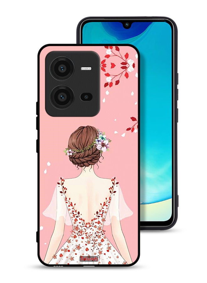 Tolwak Vivo V25 5G Protective Case Cover Standing Girl Art - Image 1