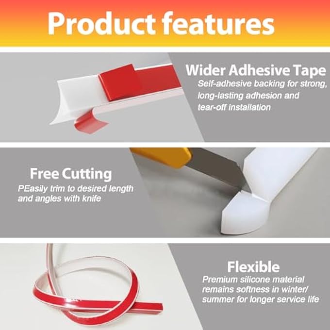 COVING FOR CEILINGS SELF ADHESIVE, TPE FLEXIBLE MOULDING SKIRTING BOARD TRIM, QUADRANT BEADING FOR LAMINATE FLOORING, WALL CEILING, CABINET COUNTERTOP (10M) - Image 3