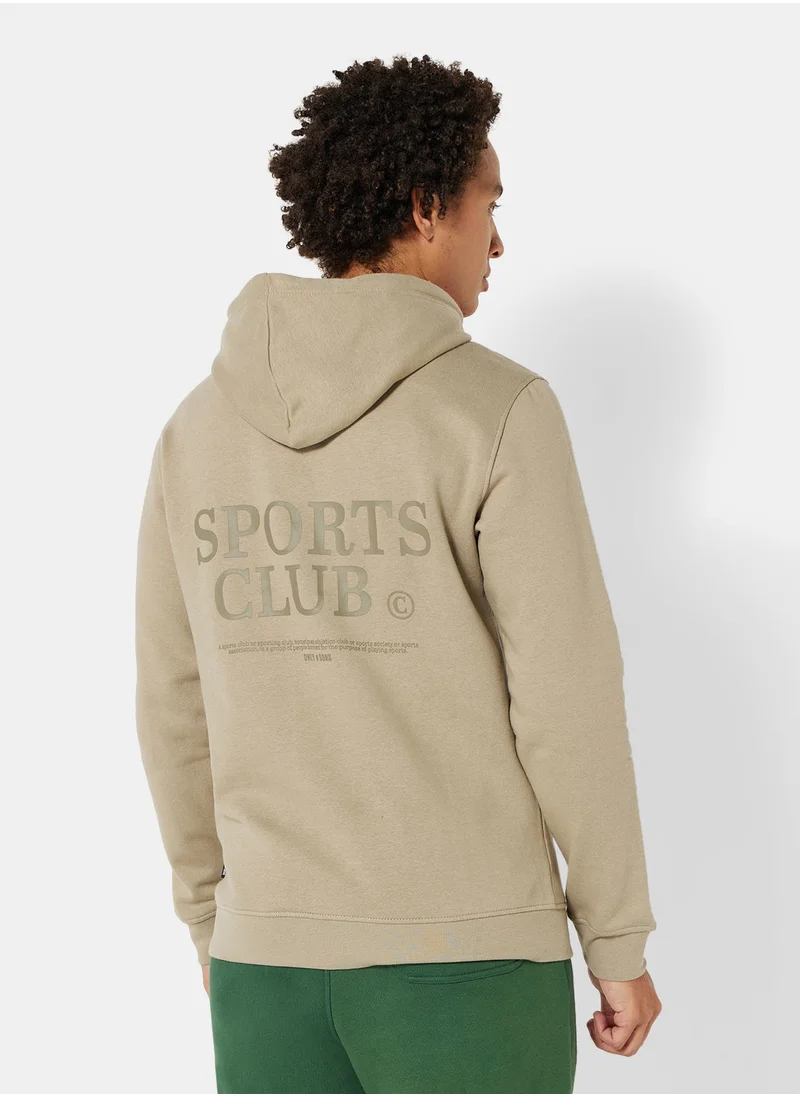 Only & Sons Essential Slogan Regular Hoodie