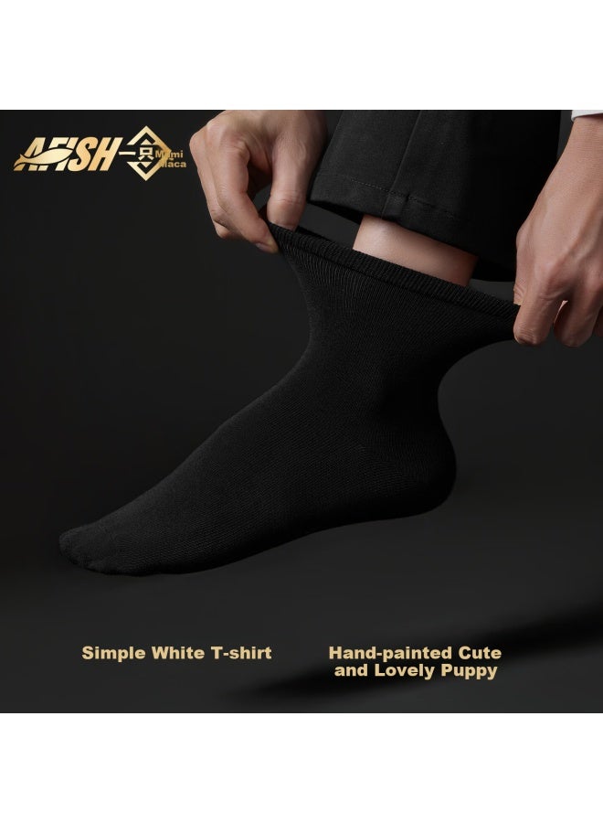 A FISH Yizhiyu Men's Socks, Short Socks, 10a Grade Antibacterial Deodorant, Business Casual Ankle Socks, Autumn And Winter Cotton Socks, Breathable - Image 2
