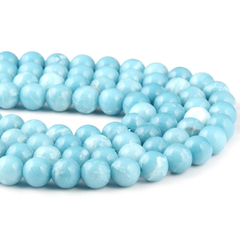 Larimar Beads 6 mm Beads Natural Stone Round Loose Beads for Jewelry Making Beads for Br Beautiful Birthday Gift 1 Strand 15 6 mm Larimar