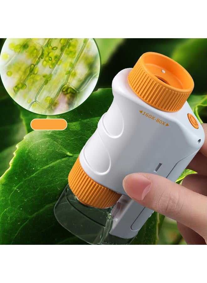 Thoraya Kids Handheld Microscope Clear Views Adjust Focusing Science Experiment Magnifier Toy for Education  - Image 5
