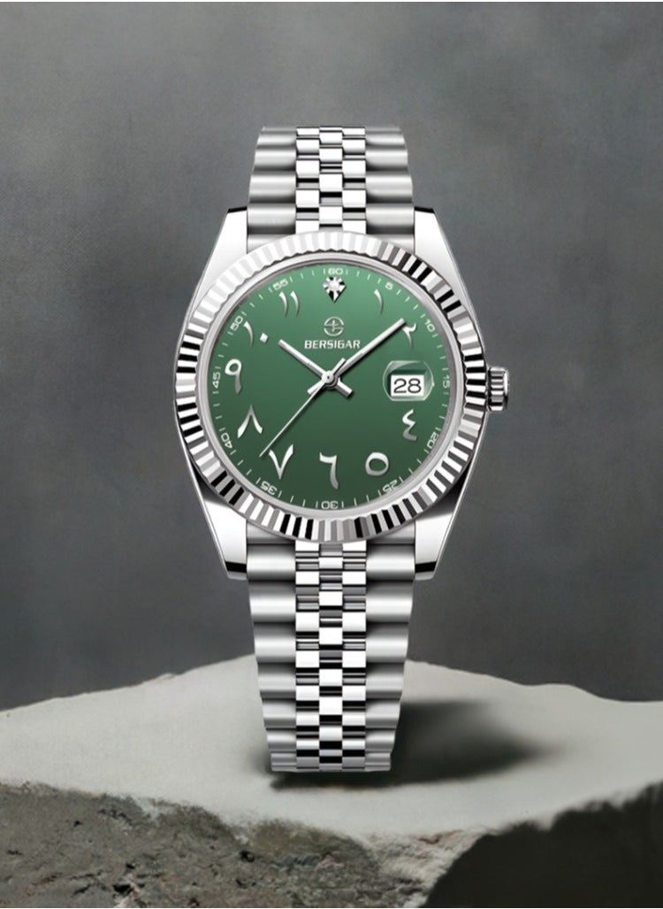 BERSIGAR - Bersigar Luxaura Arabic Face 1645 GREEN DIAL - Image 1
