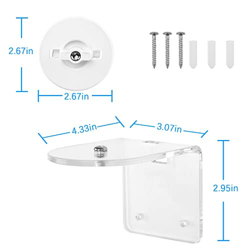 TIUIHU Acrylic Wall Mount Bracket/Holder Compatible with Kasa Indoor Pan/Tilt Smart Security Camera and TP-Link Tapo C210/C200 - Image 5