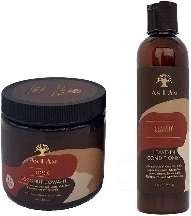 I AM As I Am Liz Clai Leavein Conditioner 8oz and Coconut Cowash Cleansing Conditioner  16oz - Image 2
