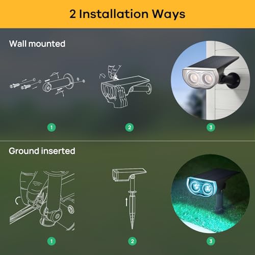 Linkind Christmas Solar Lights Outdoor StarRayS, Christmas Decorations Color Changing Solar Spot Lights, IP67 Waterproof for Landscape Garden Pathway Walkway (Multicolor, 6 Pack) - Image 5