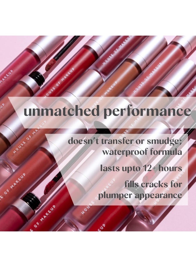 House Of Makeup Hydrating Liquid Lipstick | Nude Lipstick Shades | Comfy Liquid Lipsticks For Women | Everyday Nude Shade Lipstick | Liquid Matte Lipstick | 5 ml | (Pink Sugar) - Image 2