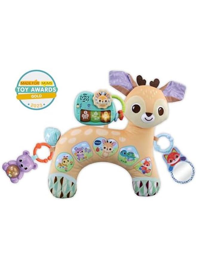 vtech Baby 4 In 1 Tummy Time Fawn Sensory Animal Baby Pillow With Lights Sounds And Music Interactive Gift For Infants 3 6 9 12 Months Plus English Version - Image 3