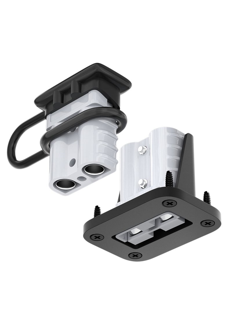 Excefore 50 Amp Battery Quick Connect Connector Kit - 6/8/10/12 Gauge Battery Quick Disconnect Cable Connector Plug with Mounting Bracket for Boat Winch Car Trolling Motor - 6 Pack  - Image 1