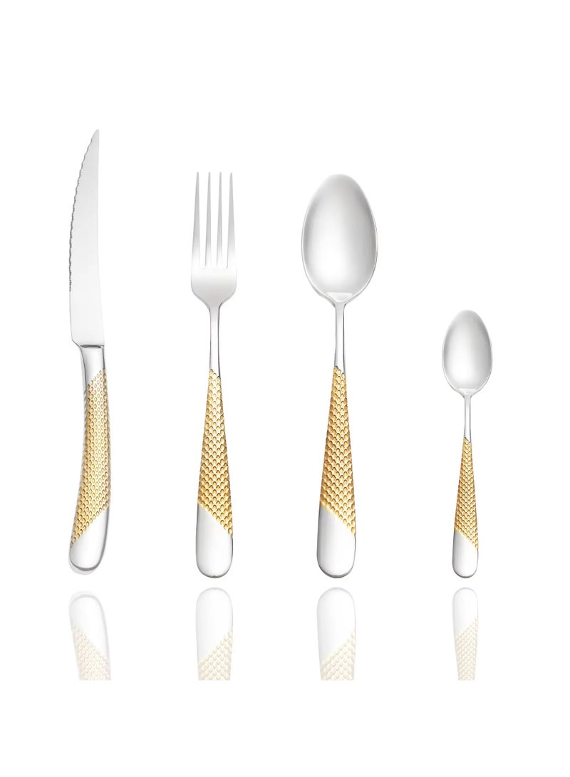 MAAC HOME MAAC Home Contemporary Silver Cutlery Set for Versatile Dining Experiences Luxurious Elegant Durable and Classic Premium Design Cutlery Set Perfect for everyday use, and get together, restaurant, banquet  - Image 3